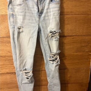American Eagle Outfitters Light Blue Distressed Jeans